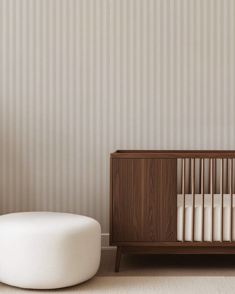 Harmony Stripe Removable Wallpaper - Beige & Off-White