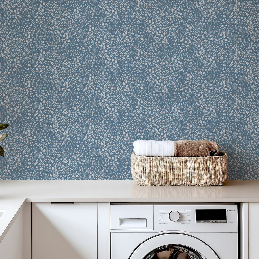 Vintage Ditsy Flowers Peel and Stick & Traditional Wallpaper
