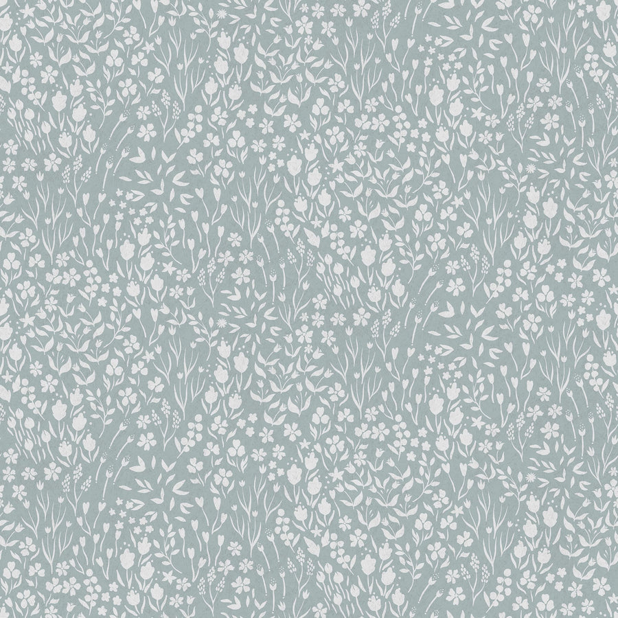 Vintage Ditsy Flowers Peel and Stick & Traditional Wallpaper