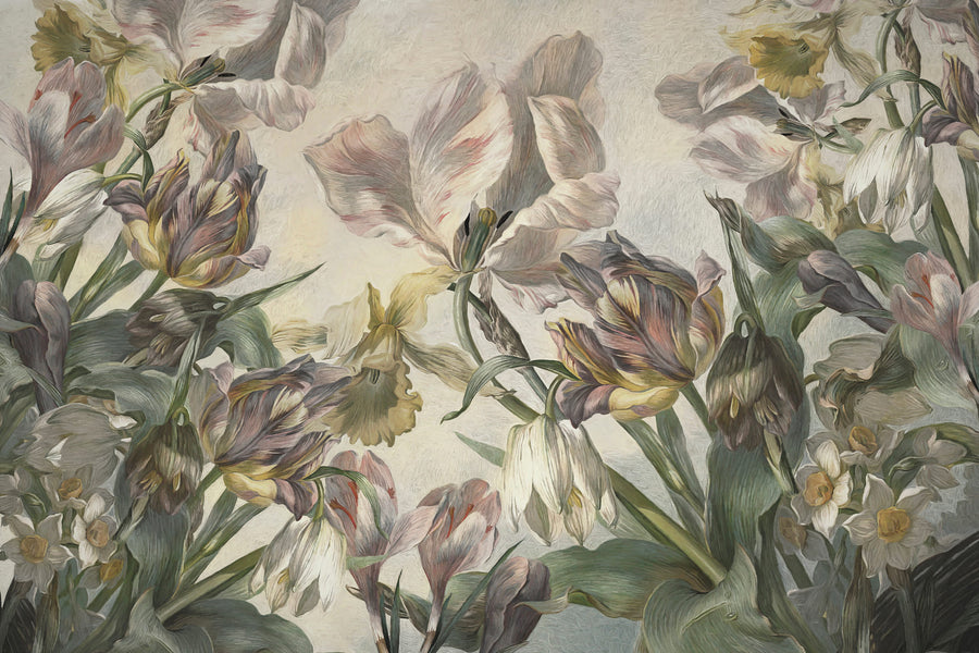 Historical Dutch Tulip Floral Wall Mural