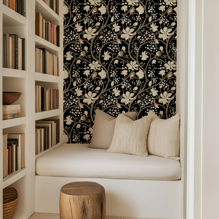 Magnolia Tree and Birds Wallpaper