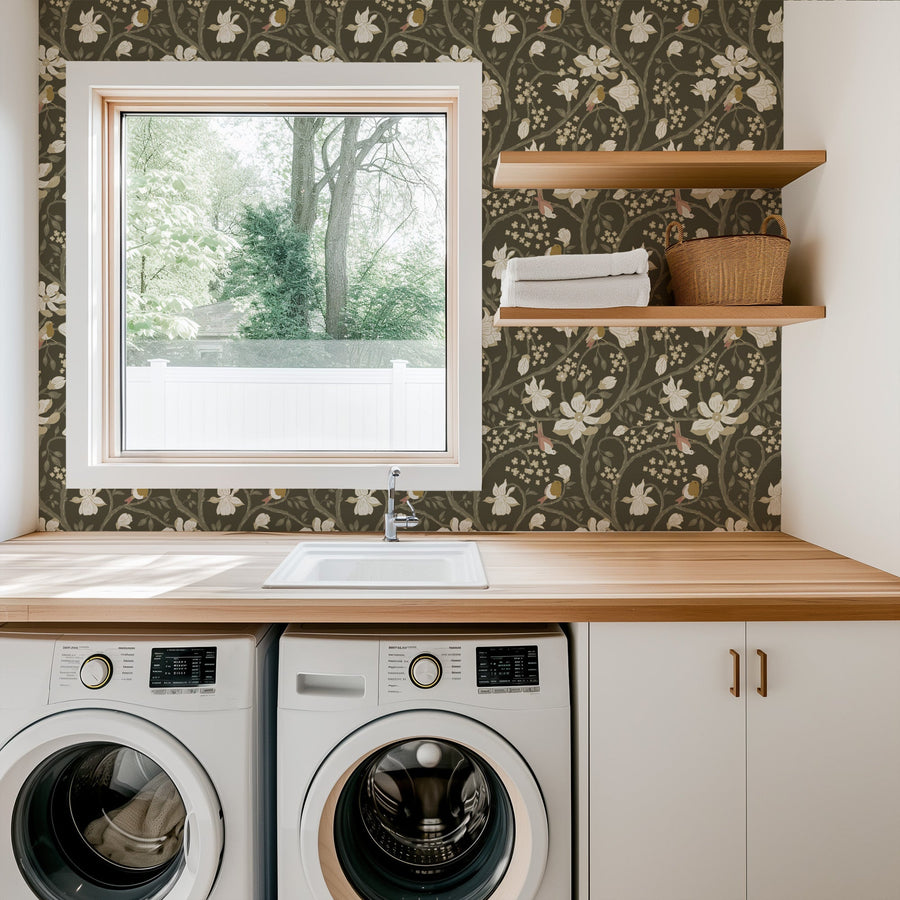 Magnolia Tree and Birds Wallpaper