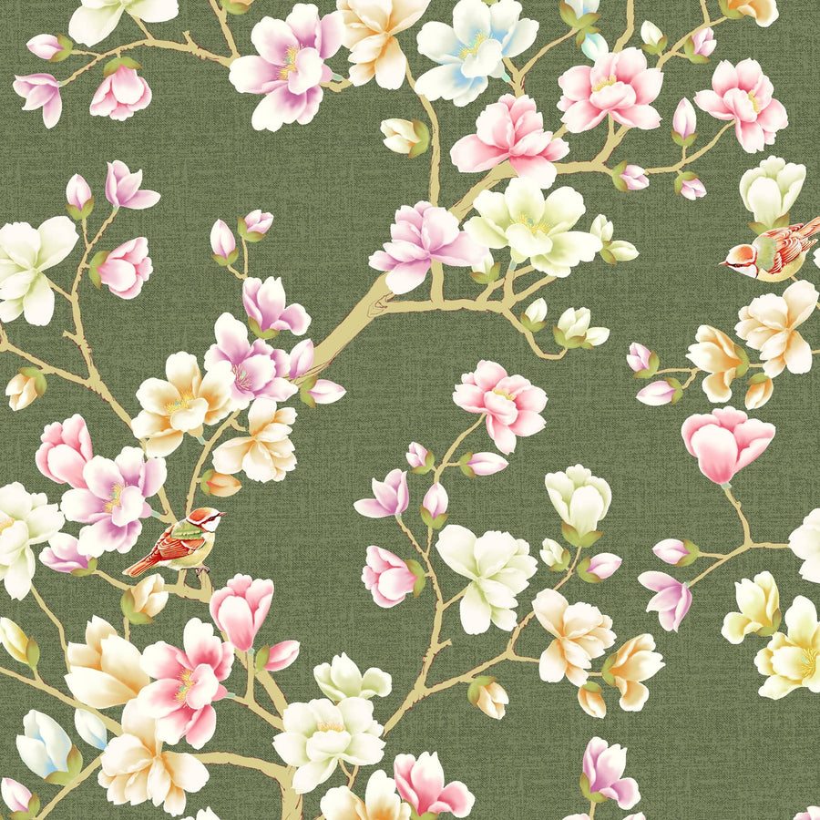 Green Background Wallpaper Magnolia Wallpaper image 2