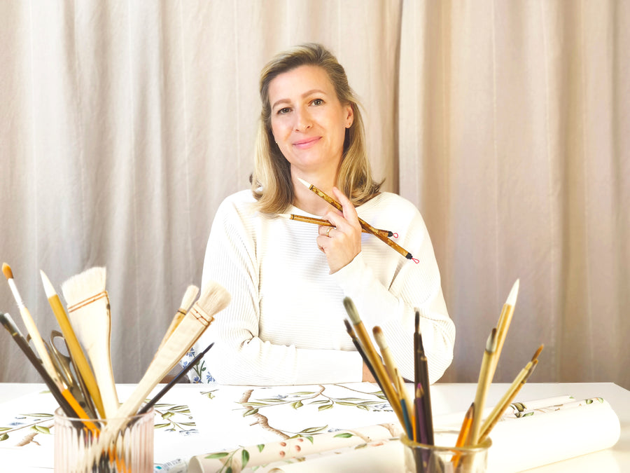 Maja Pitschmann Chinoiserie wallpaper artist