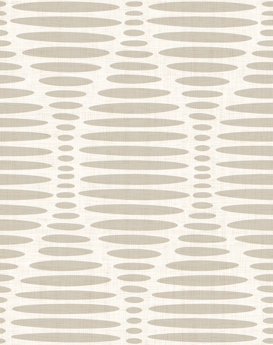 Ogee Sketchy Ovals Wallpaper - Light Brown