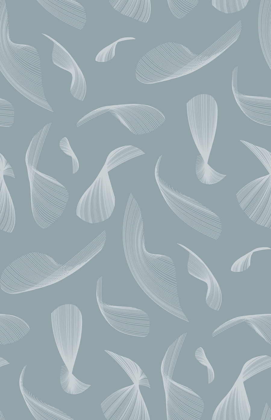 Quill Whispers Wallpaper – Slate Blue