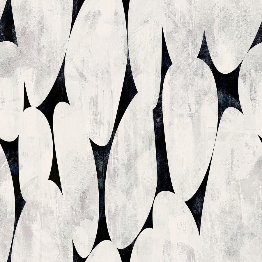 Modern Abstract Black and White Geometric Wallpaper