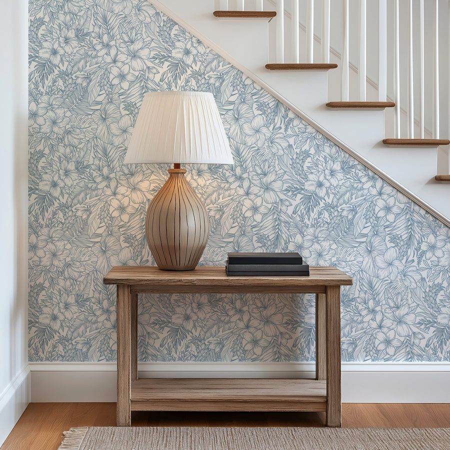 Elysian Hand-Drawn Tropical Wallpaper