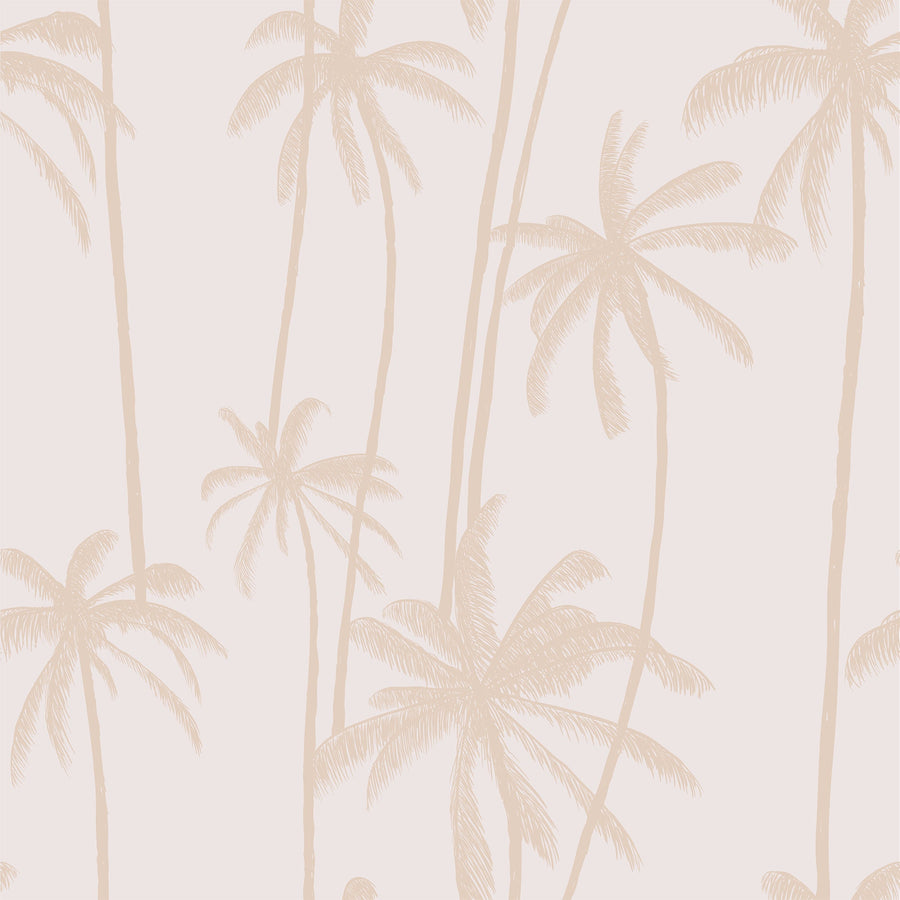 Tropical Palm Tree Wallpaper - Minimalist Coastal Paradise