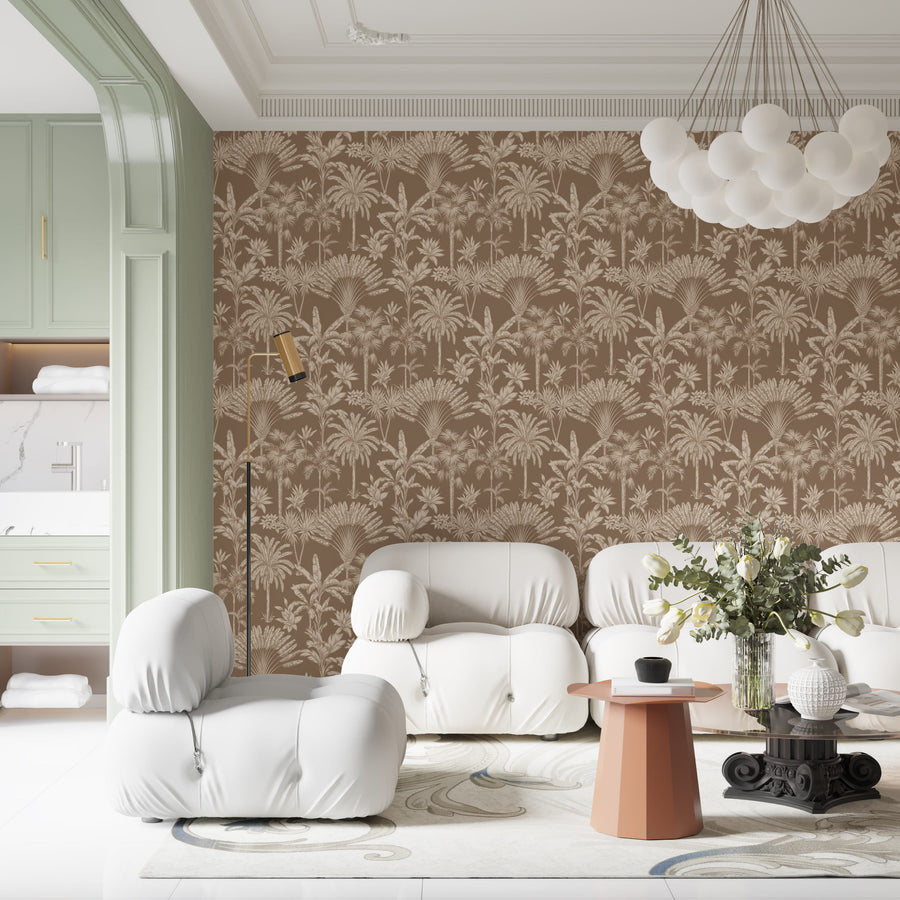 Tropical Foliage Wallpaper Vintage Tropical Palm Wallpaper