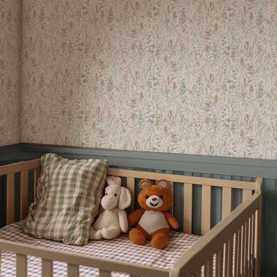 Floral Wallpaper Watercolor Flowers Peel and stick Wallpaper