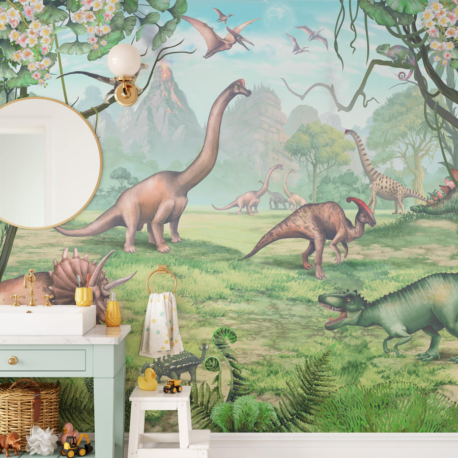 Jurassic Dinosaurs Period Inspired Nursery Wall Mural