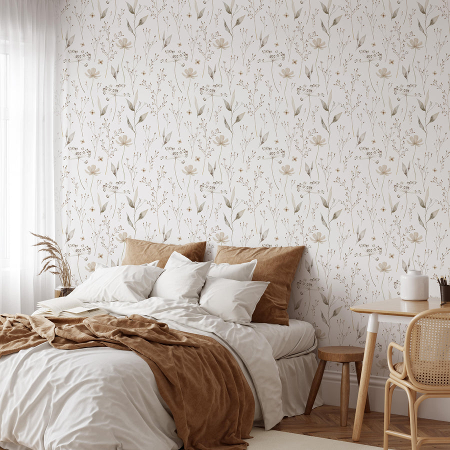Ethereal Wildflower Wallpaper - Boho Wildflower Wallpaper