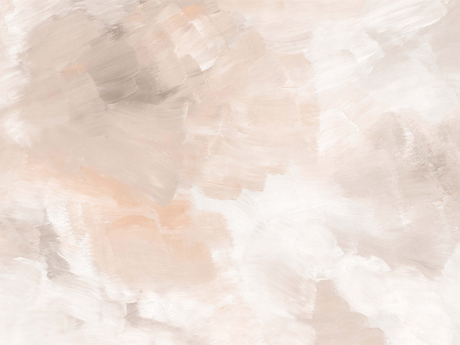 White and Orange Acrylic Brushstroke Wallpaper Mural