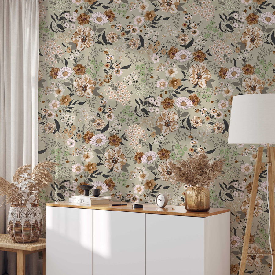 Summer Garden Flower Wallpaper image 1