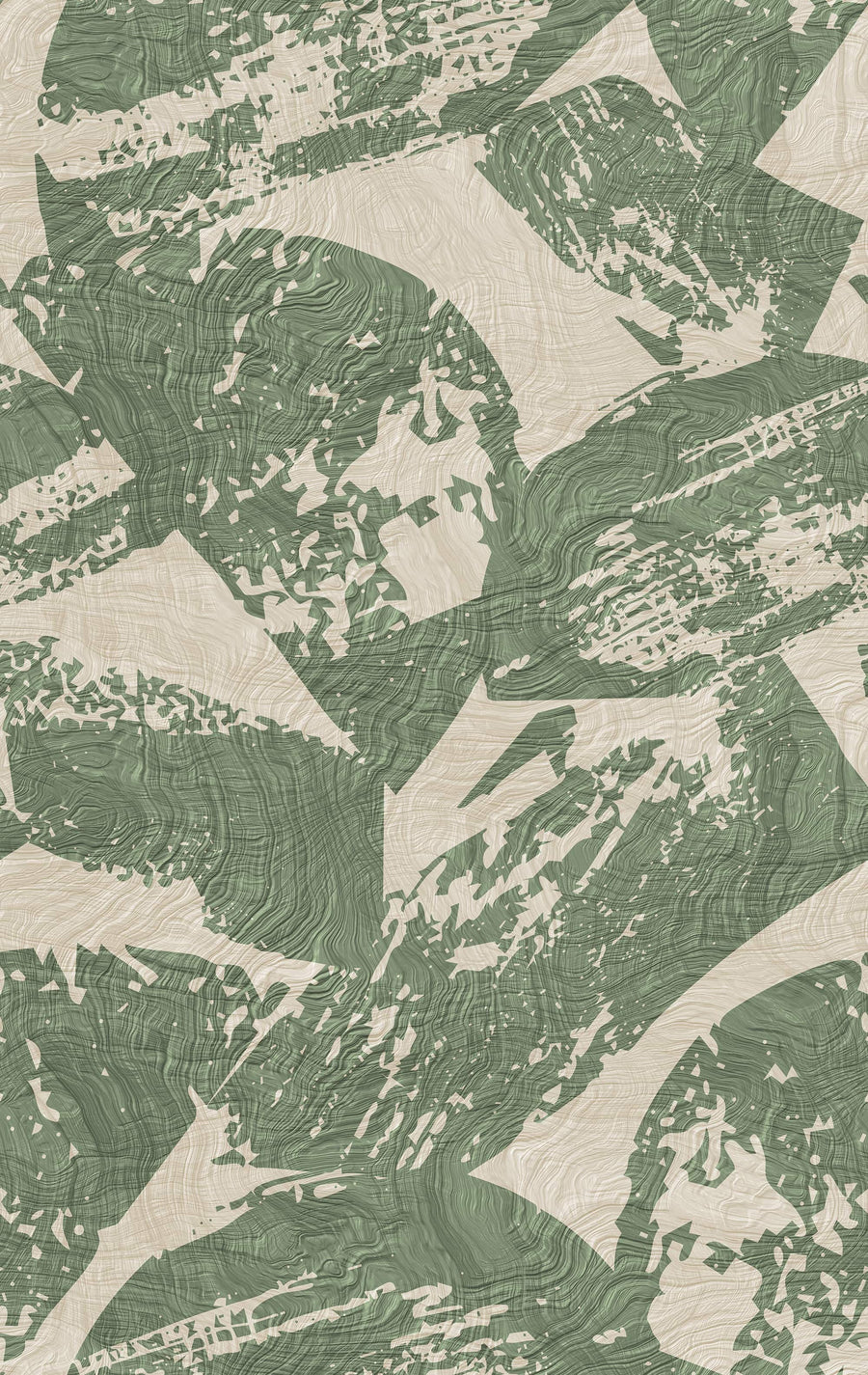 Modern Wood Texture Wallpaper Sage Green Beige repeating pattern swatch 24W x 38H
