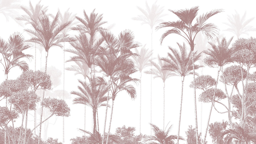 Foggy Palm Forest Wallpaper - Tropical Wallpaper Mural
