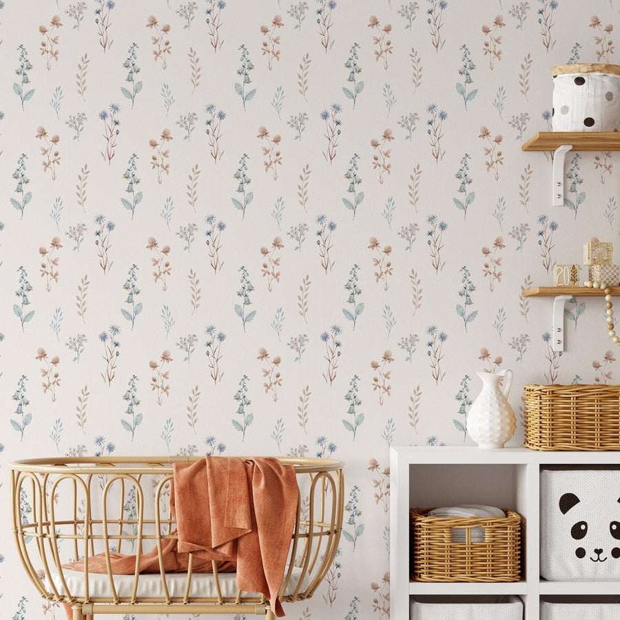 Watercolor Flowers Wallpaper Removable Wallpaper EazzyWalls