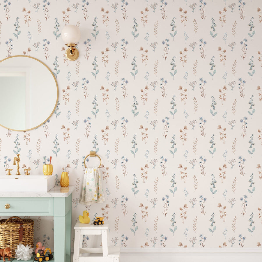 Watercolor Flowers Wallpaper Removable Wallpaper EazzyWalls