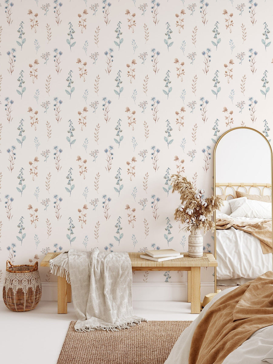 Watercolor Flowers Wallpaper Removable Wallpaper EazzyWalls