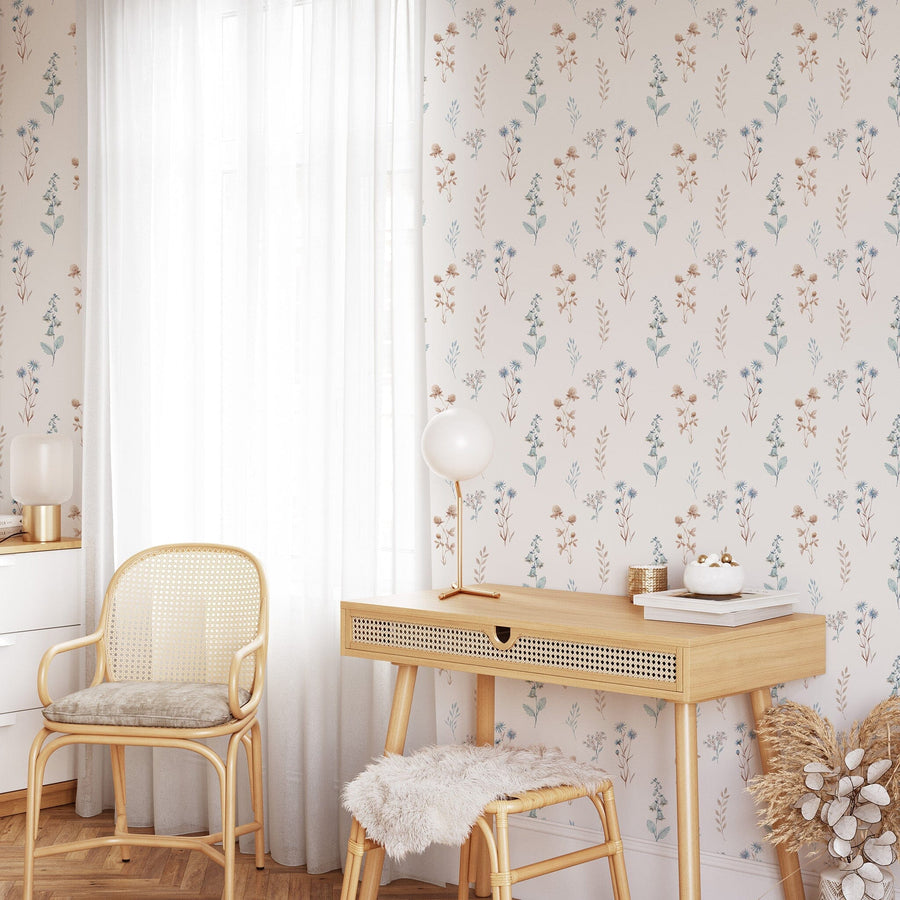 Watercolor Flowers Wallpaper Removable Wallpaper EazzyWalls