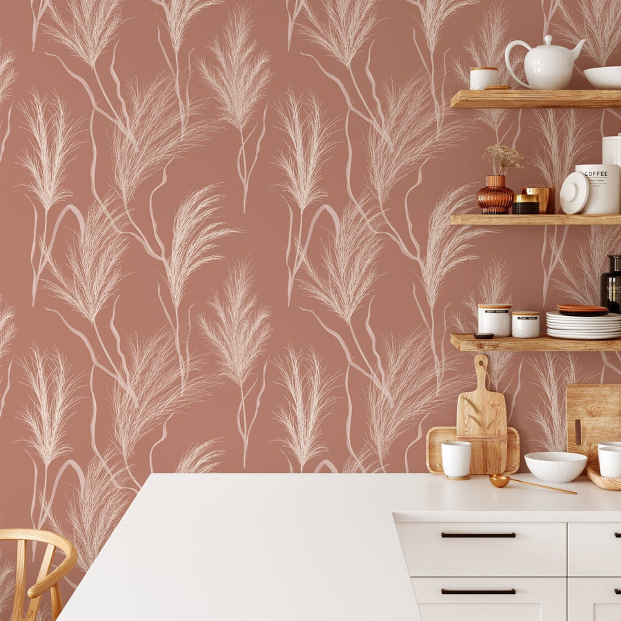Terracotta Boho Wallpaper Peel and Stick Removable Wallpaper EazzyWalls