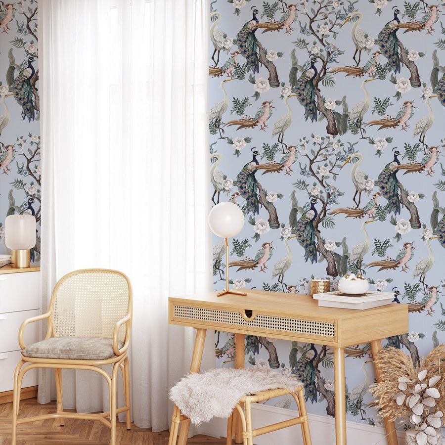 Birds Wall Art Peel and stick Wallpaper EazzyWalls