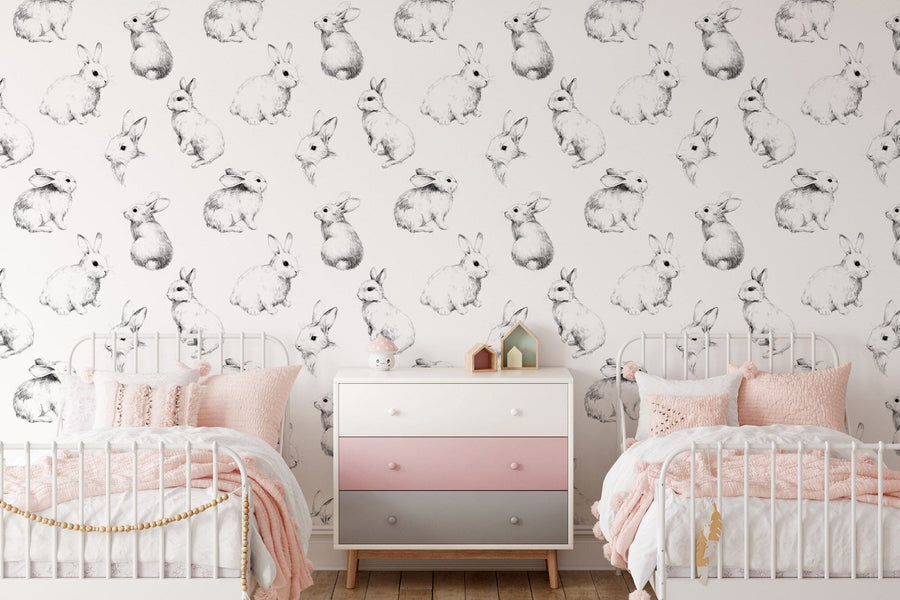Bunny Nursery Wallpaper Removable Wallpaper EazzyWalls