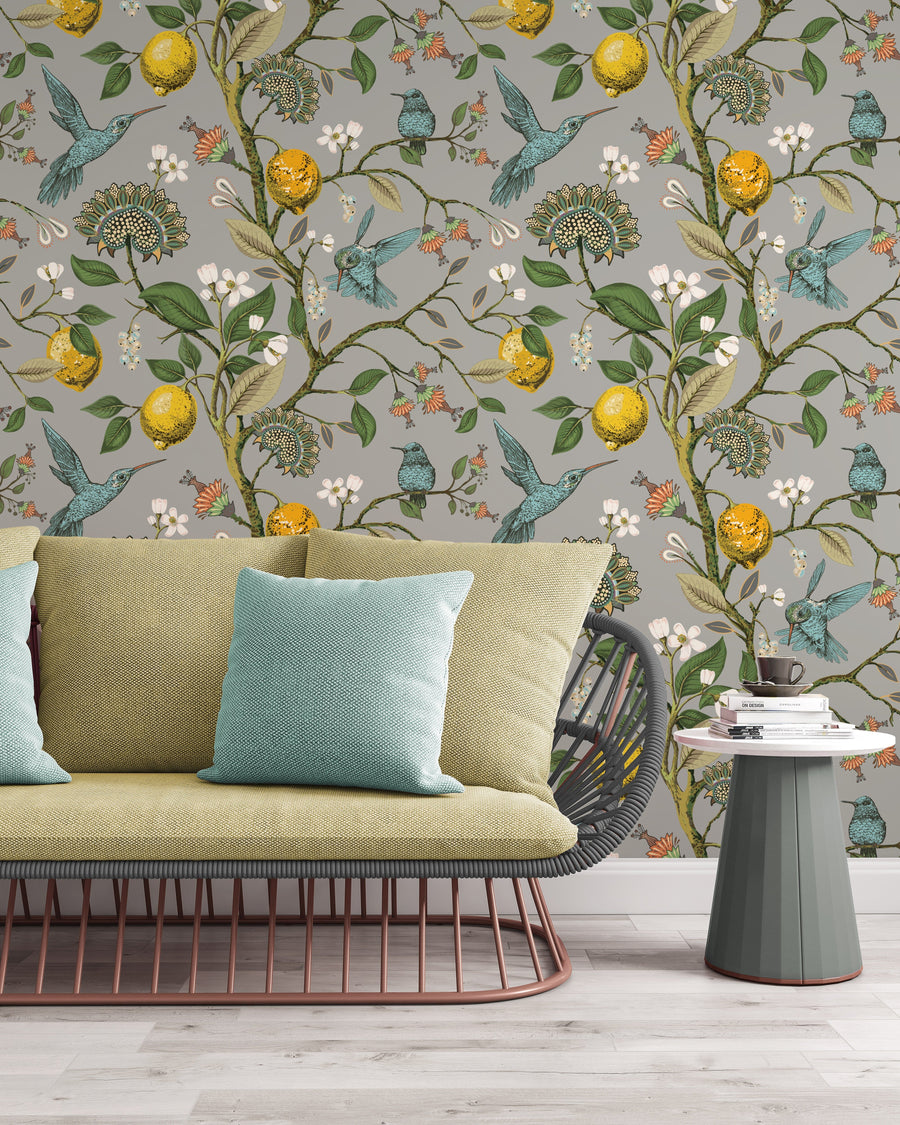 Flying Hummingbirds Chinoiserie Wallpaper Removable Wallpaper EazzyWalls