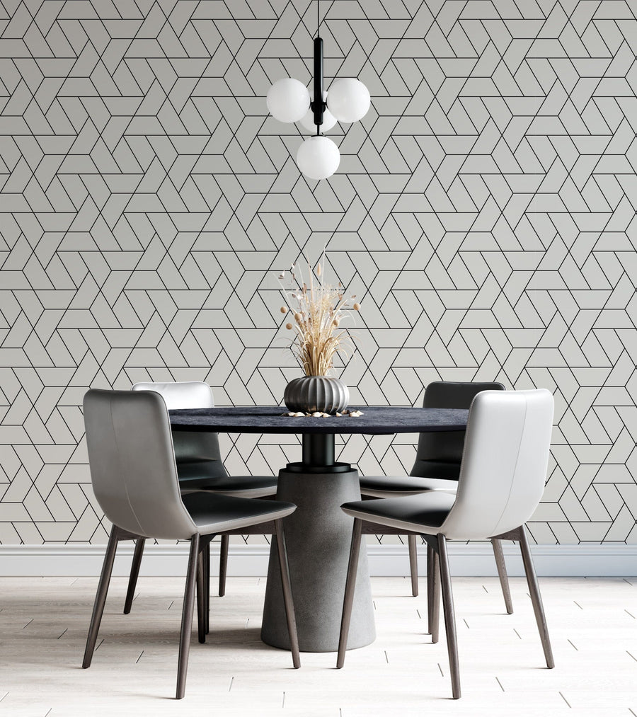 Geometric Pattern Minimalist Background Wallpaper Removable Wallpaper EazzyWalls