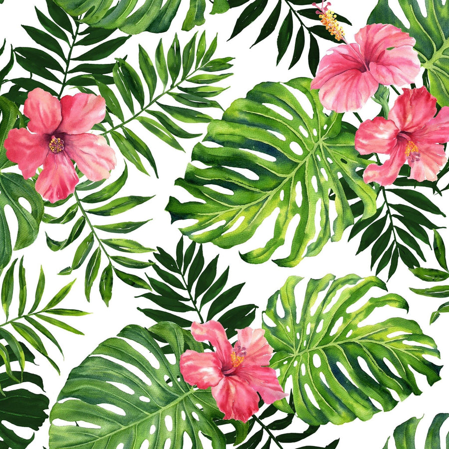 Monstera Floral Leaves Wallpaper Peel and stick Wallpaper EazzyWalls Sample: 6"W x 9"H Smooth Vinyl