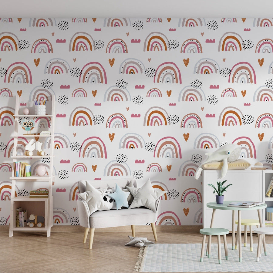 Rainbow Pattern Peel and Stick Wallpaper Removable Wallpaper EazzyWalls