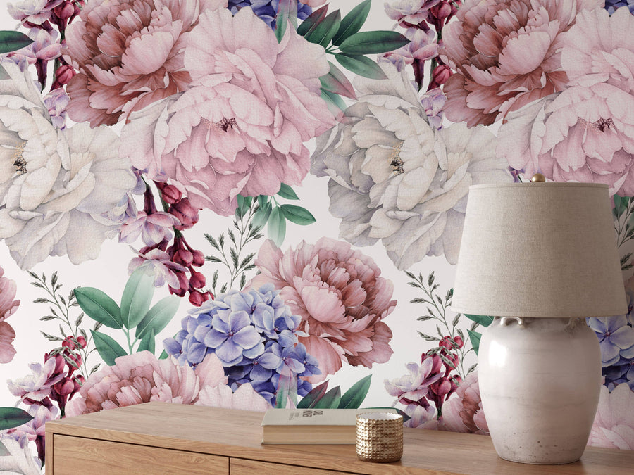 Purple Peony Wallpaper for walls image 6
