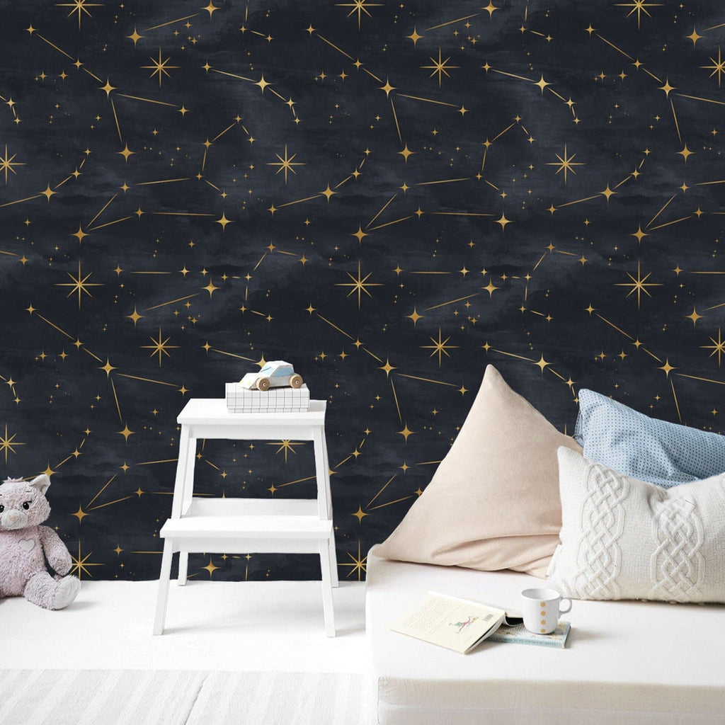 Starry Night Sky Galaxy Peel and Stick Wallpaper Mural Peel and stick Wallpaper EazzyWalls 