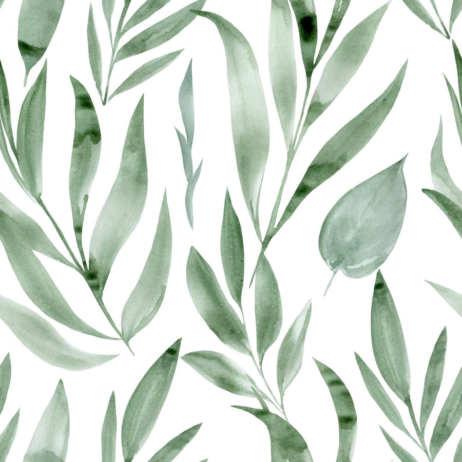Green Leaves Wallpaper Removable Wallpaper EazzyWalls