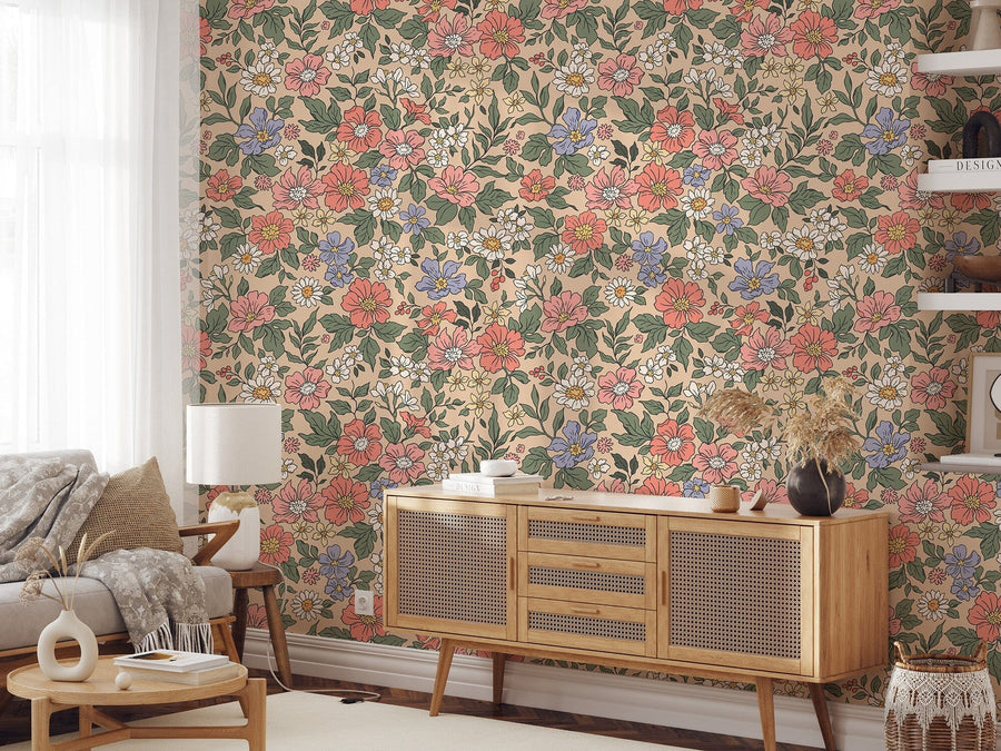 Floral Wall Mural Wallpaper image 5