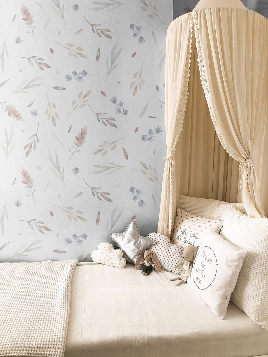 Floral Wallpaper Watercolor Flowers Peel and stick Wallpaper EazzyWalls