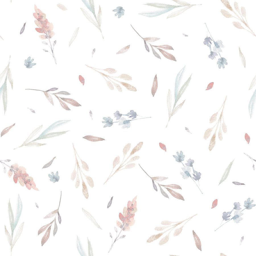 Floral Wallpaper Watercolor Flowers Peel and stick Wallpaper EazzyWalls Sample: 6''W x 9''H Smooth Vinyl