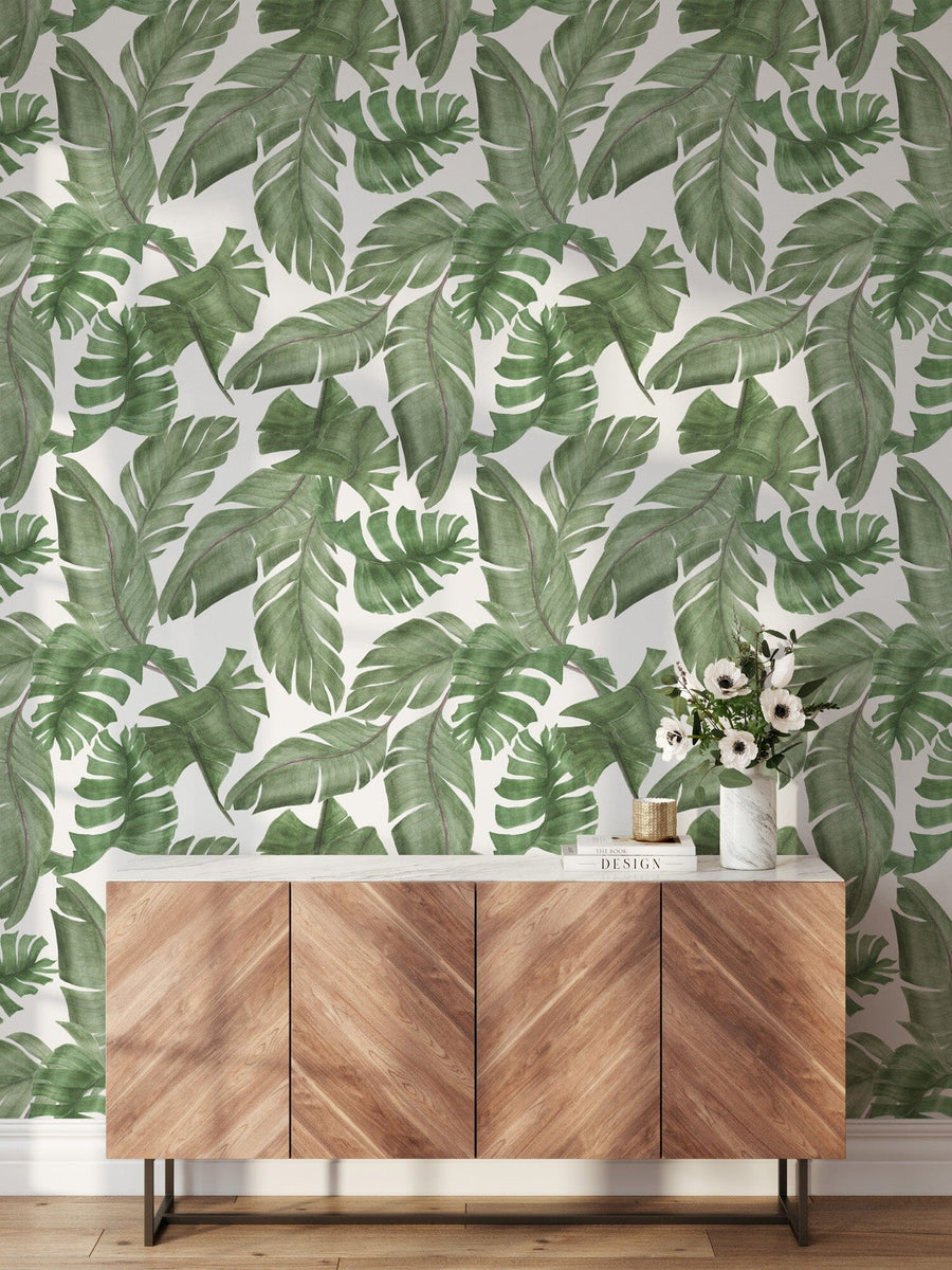 Large Print Tropical Wallpaper Removable Wallpaper EazzyWalls
