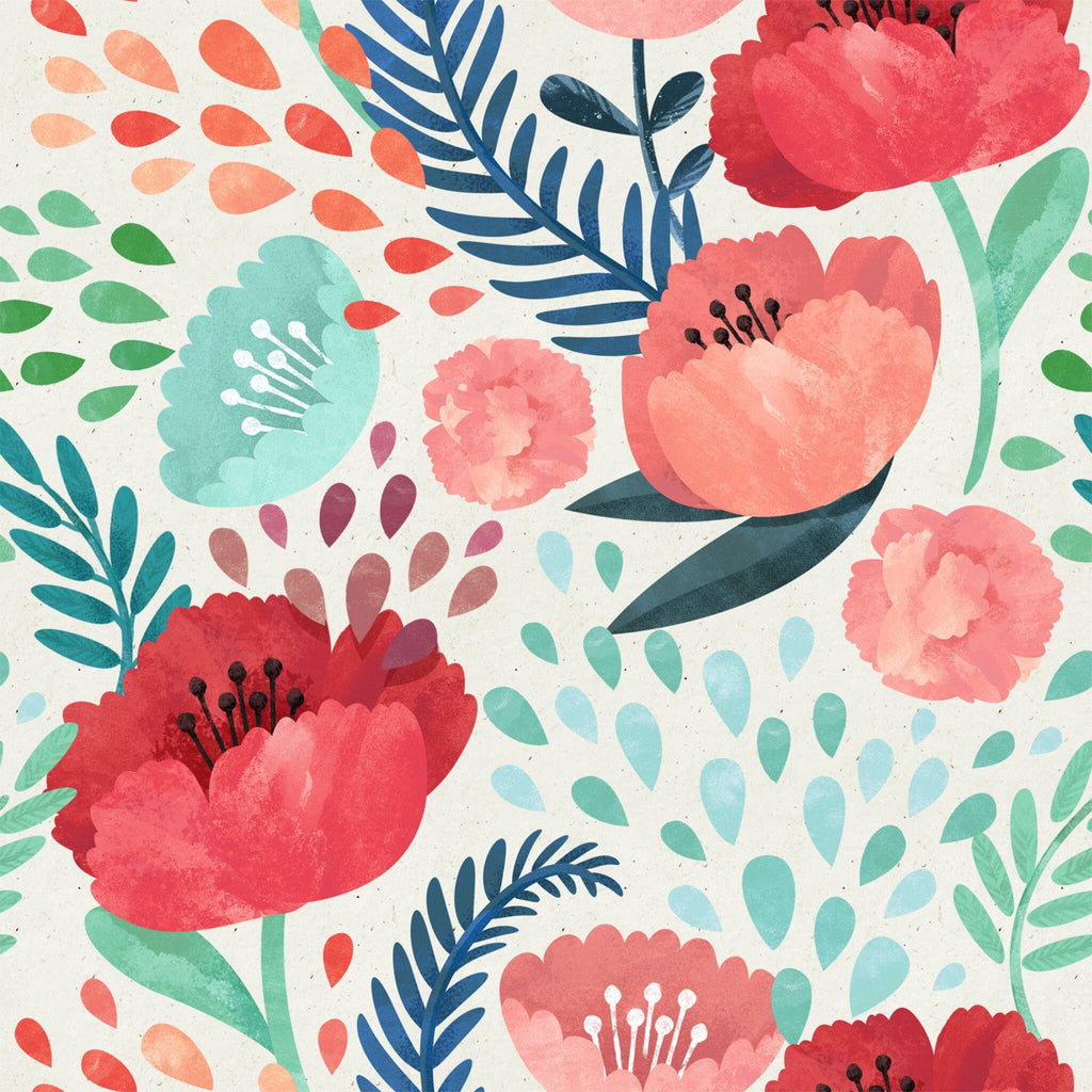 Pink Poppy Wallpaper Peel and Stick image 2