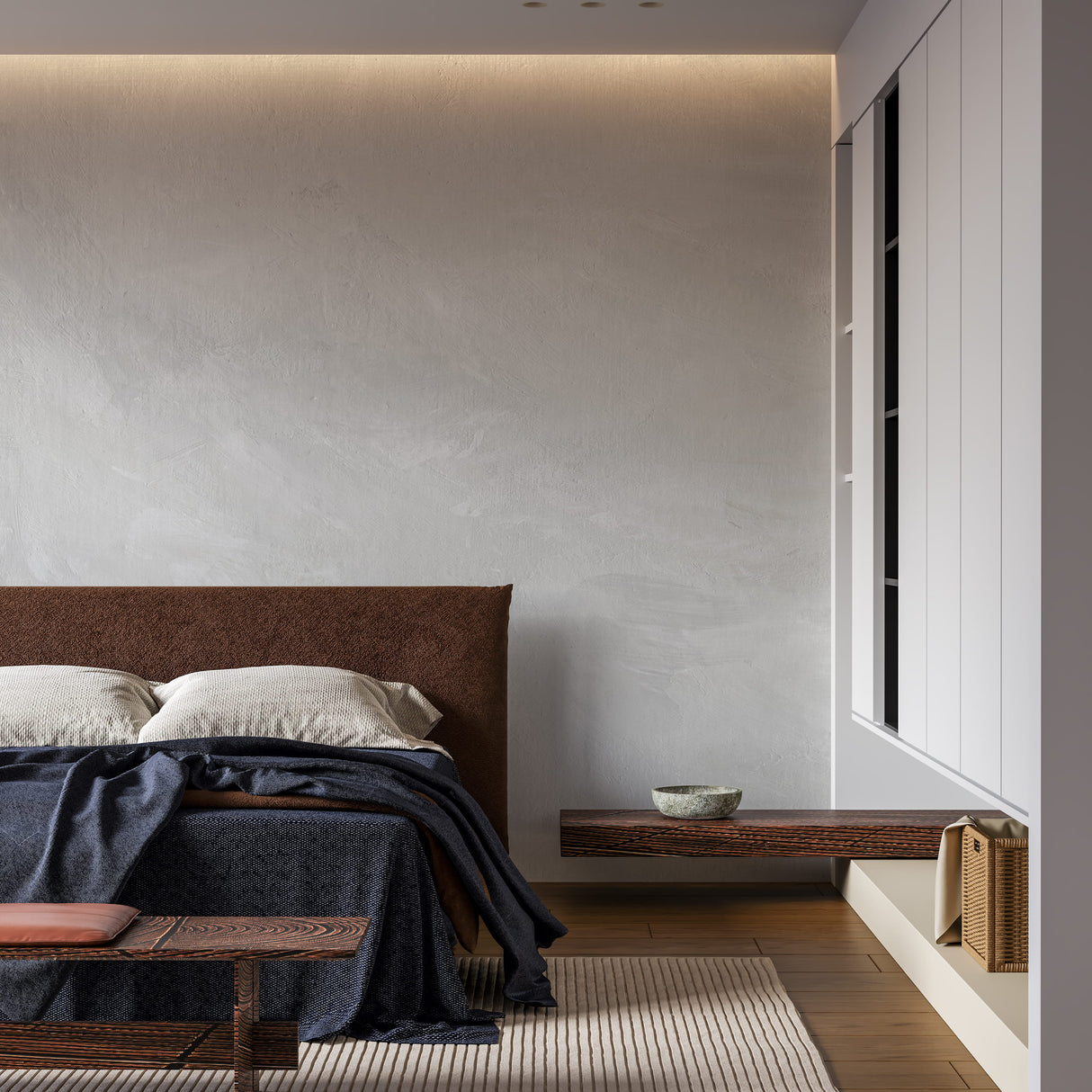 Luxury Limewash Wallpaper – Soft Faux Plaster Wall Mural