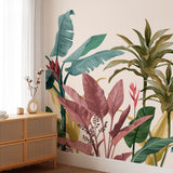 Tropical Jungle Wallpaper – Banana Leaf Wall Mural for Lush, Vibrant Interiors