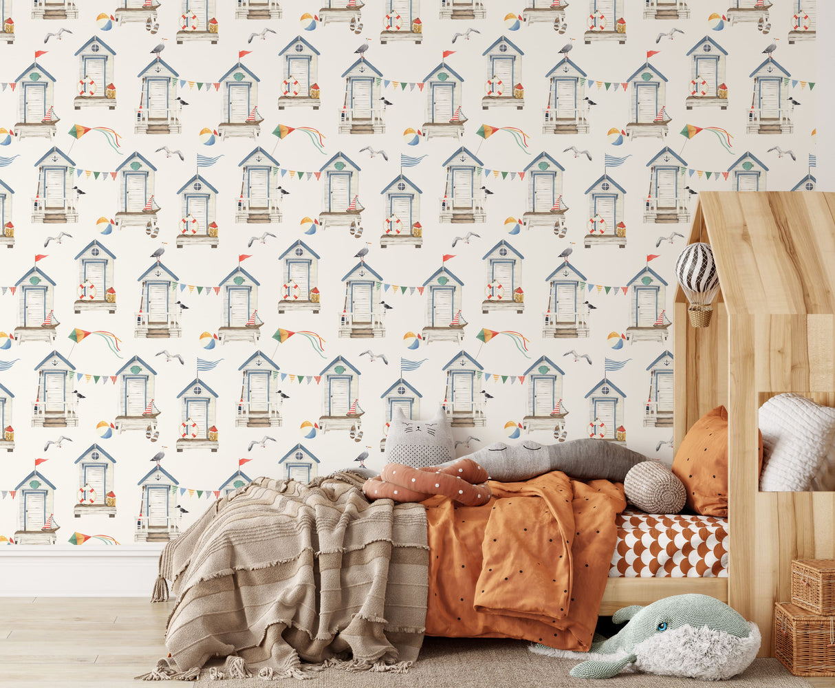 Beach hut wallpaper image 4