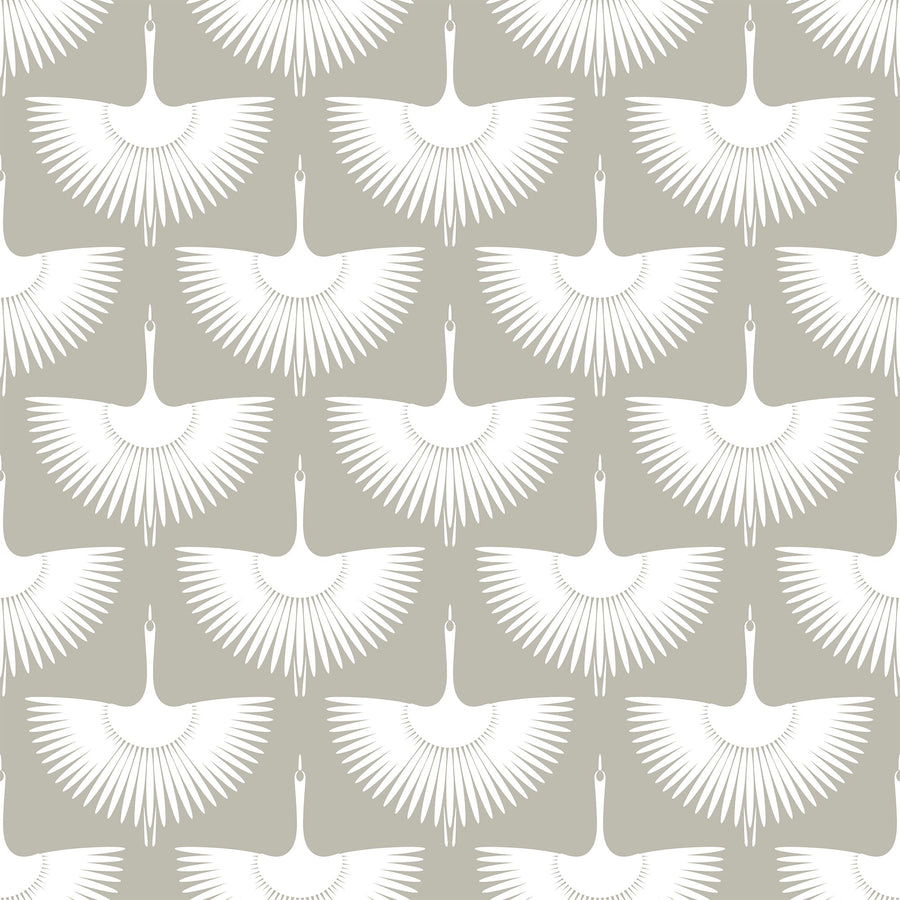 Japanese Swan Wallpaper Peel and Stick