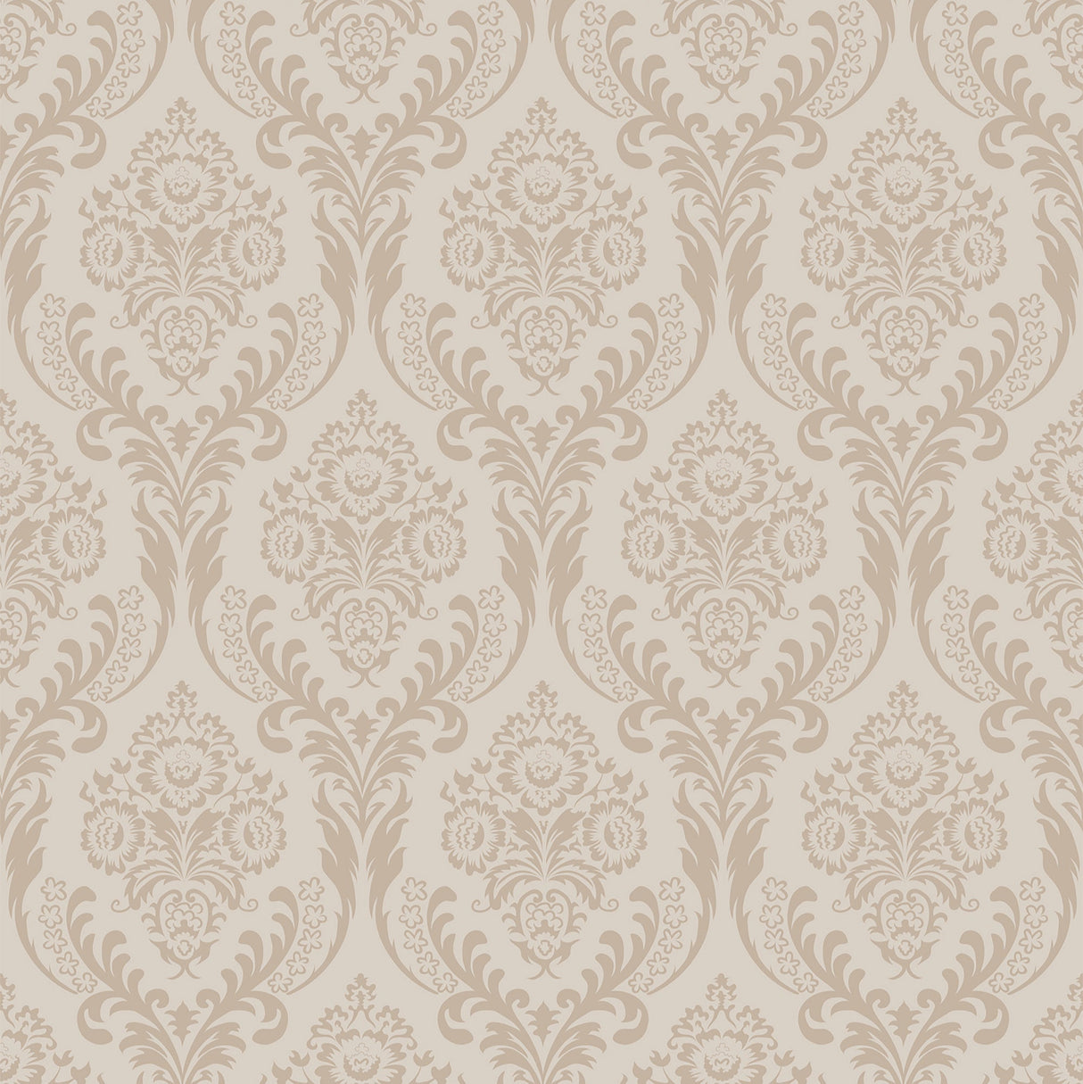 Premium Beige Damask Wallpaper