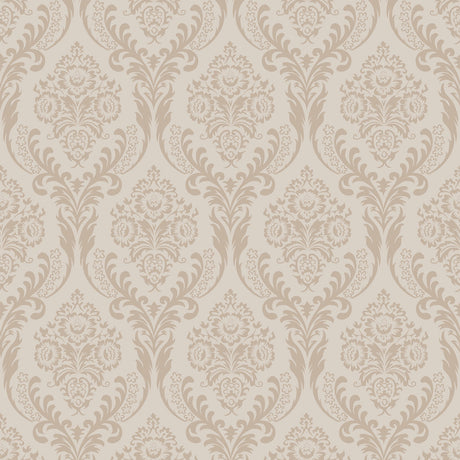 Premium Beige Damask Wallpaper