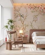 Vintage Cherry Blossom Chinoiserie Wall Mural Removable Wallpaper 