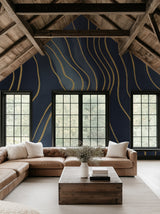 Navy Blue Pattern Removable Wallpaper Removable Wallpaper