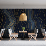 Navy Blue Pattern Removable Wallpaper Removable Wallpaper