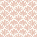 Brushstroke Scallops Wallpaper – Modern Art Deco Pattern in Soft Neutrals